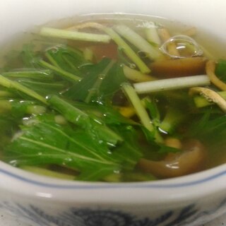 なめこと水菜の和風スープ